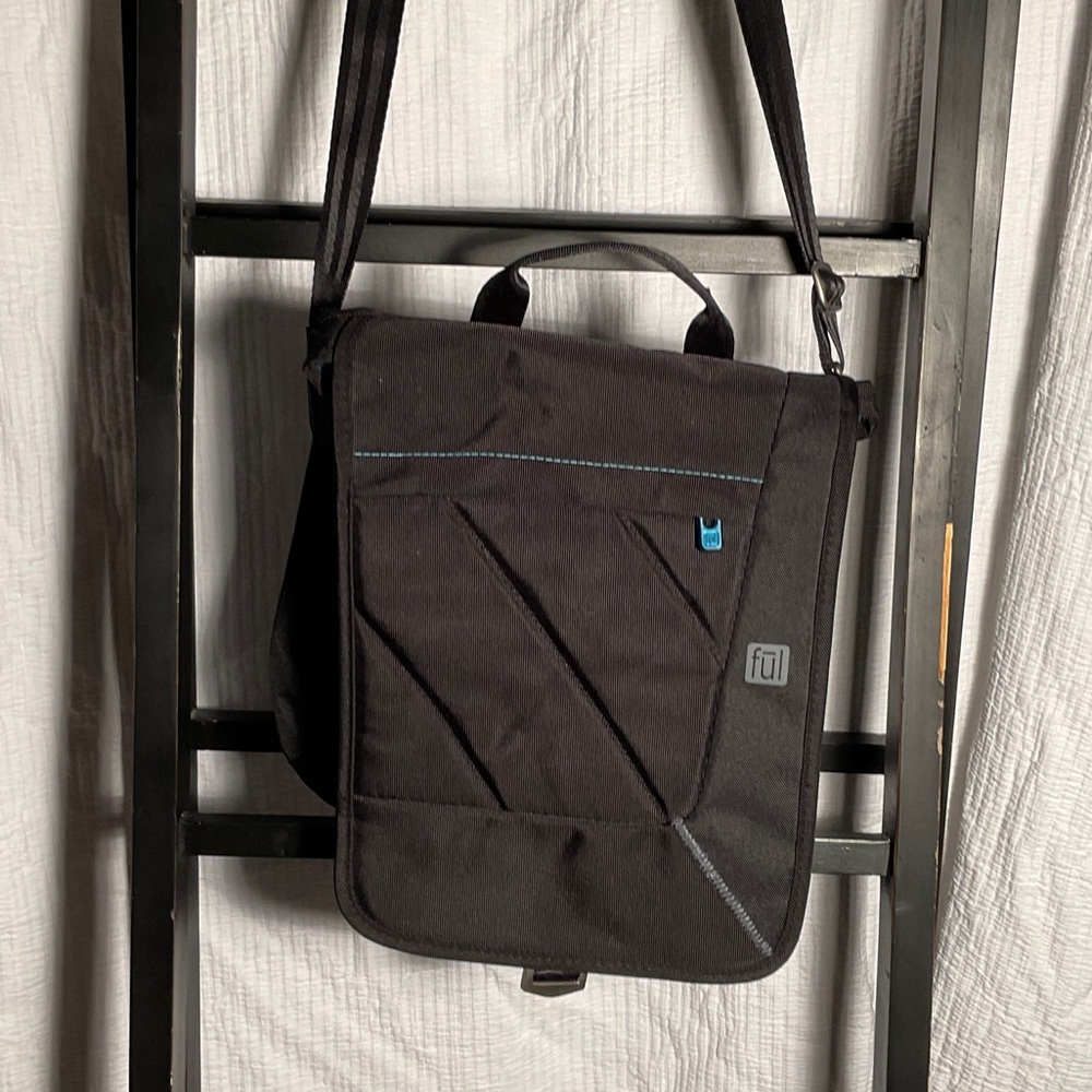 Ful Men's Black and Blue Messenger Bag